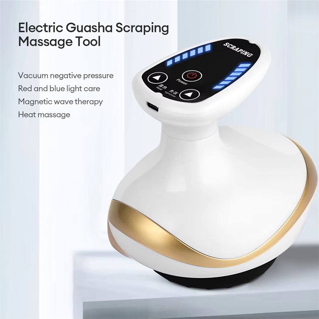 Electric EMS Body Massager with LCD Display – Cupping Therapy, Guasha Scraping, Vacuum Suction & IR Heating Slimming Dev