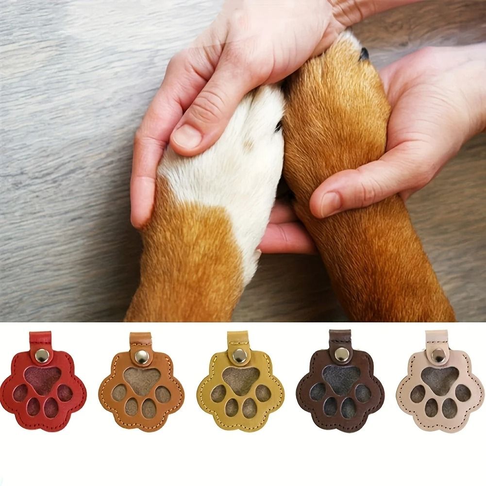 Commemorative Leather Pet Hair Keepsake Bag – Portable Keychain Memorial Pouch