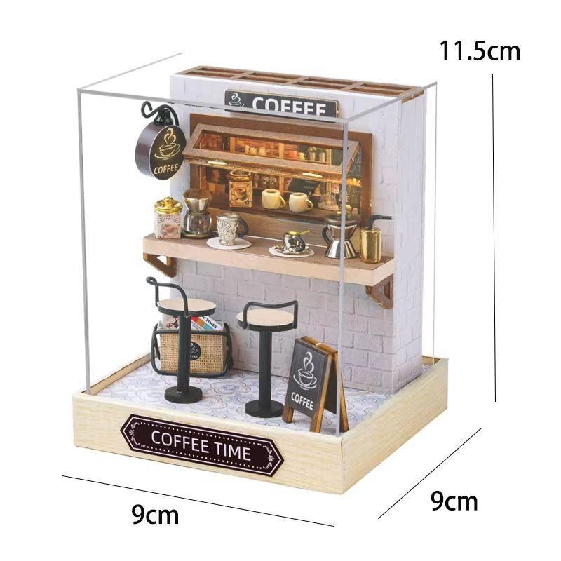 CozyDream DIY Miniature Dollhouse Kit with Furniture & Lights – 3D Wooden Puzzle Home