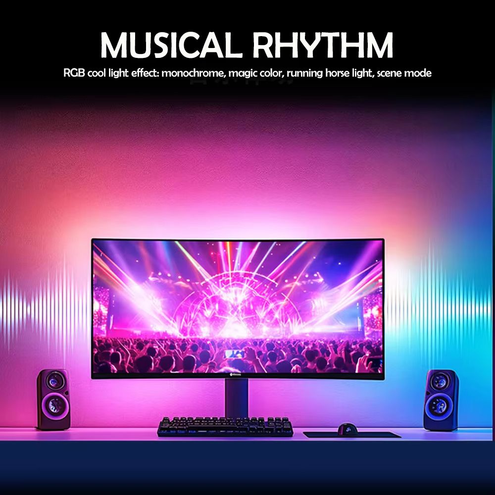 Smart RGB Gaming Light Strip – Sync Ambient Backlight for PC Monitor with App & DIY Color Control