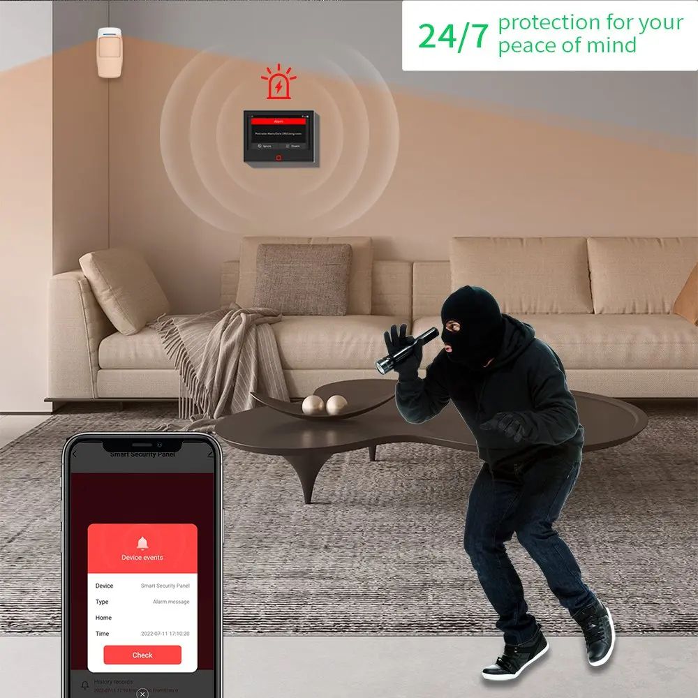 Staniot 7 inch Smart WiFi 4G Home Alarm System
