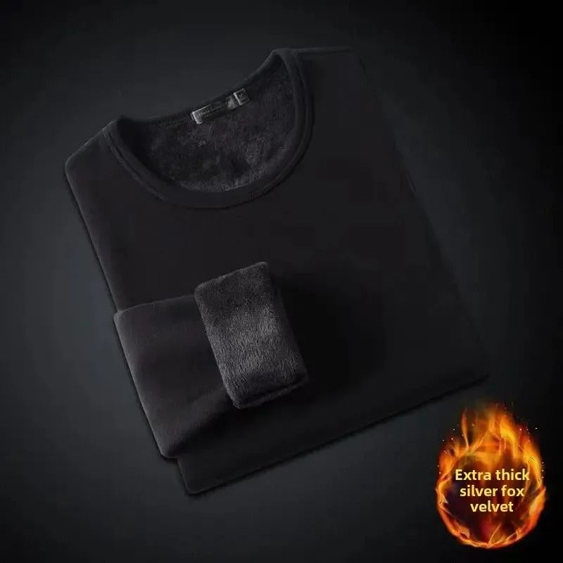 Unisex Winter Fleece Lined Long Sleeve T Shirt