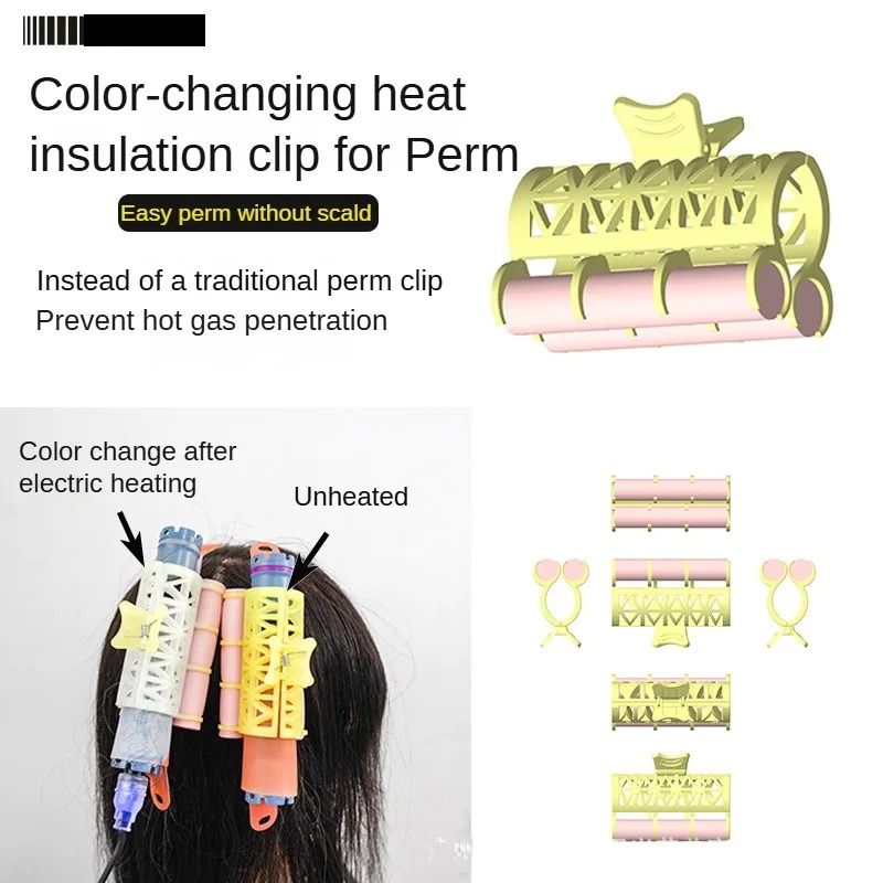 Professional Hair Perm Rods and Roller Clips Heatproof Curling Set