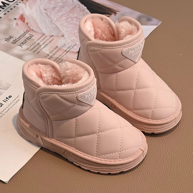 Kids Winter Snow Boots, Cute Warm Anti Slip Shoes for Boys Girls, Children Plush Short Boot Sneakers Fashion