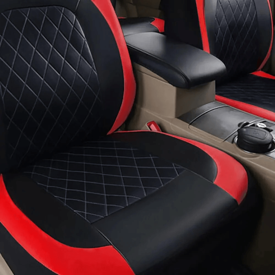 All Season PU Leather Car Seat Covers Waterproof Full Surround Universal Fit