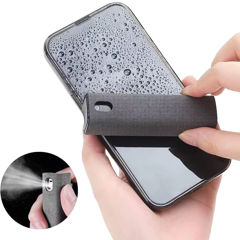 2-in-1 Screen Cleaner Kit Portable Phone Screen Cleaner Spray & Wipe for Laptop, Tablet, and Car Displays