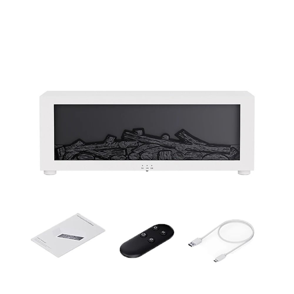 Flame Effect Aroma Humidifier Essential Oil Diffuser with RGB Light and Remote Control