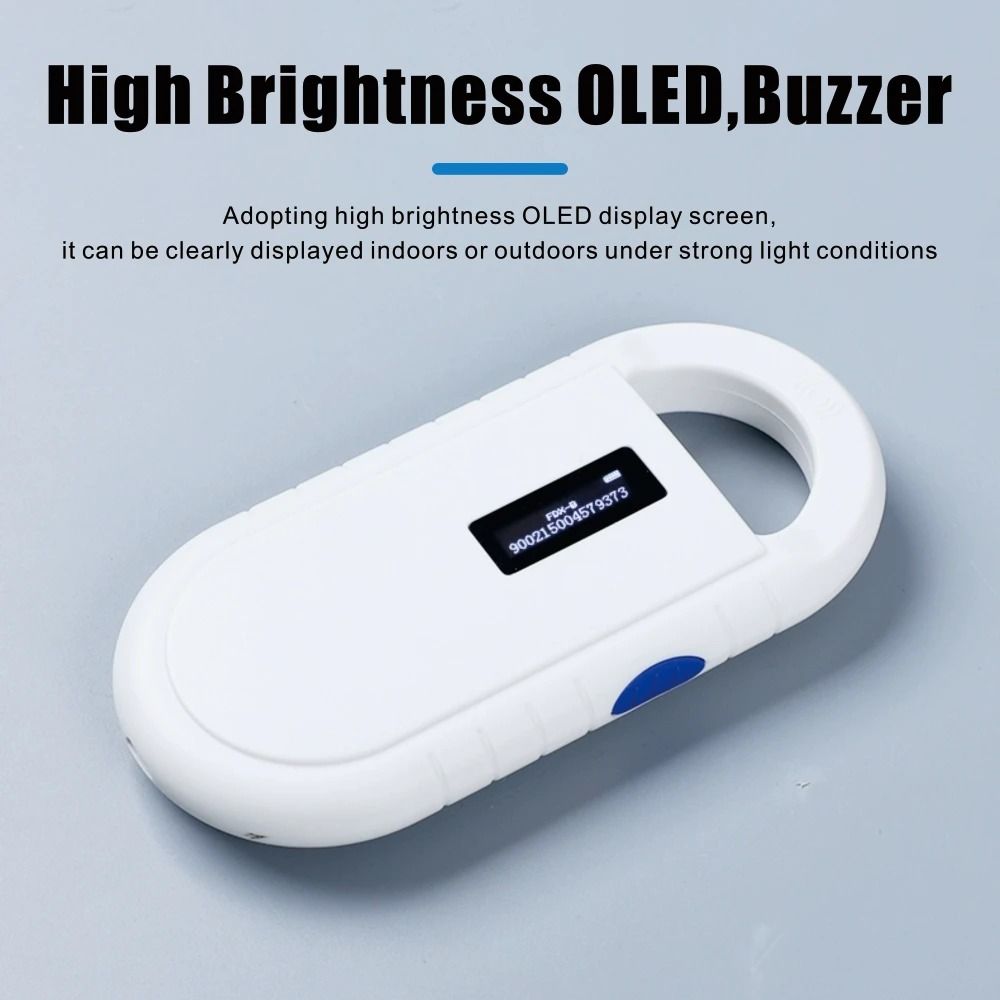 Pet Microchip Scanner Handheld USB Reader for Dog Cat and Horse with 134.2Khz FDX B ISO Compatibility