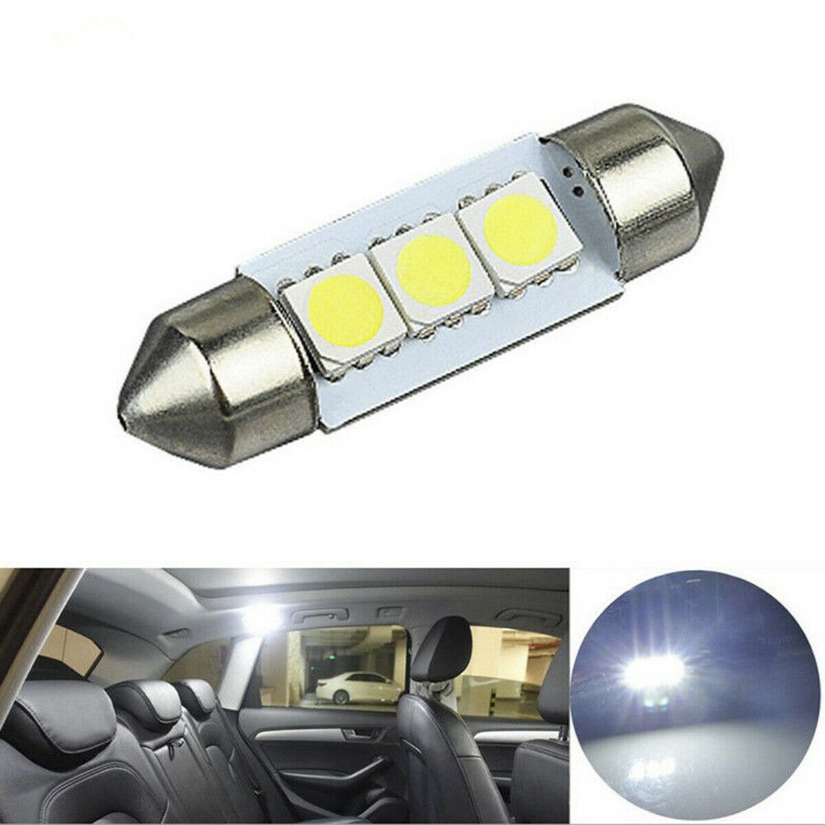 LED Interior Light Kit for Map Dome License Plate Lights Bright White