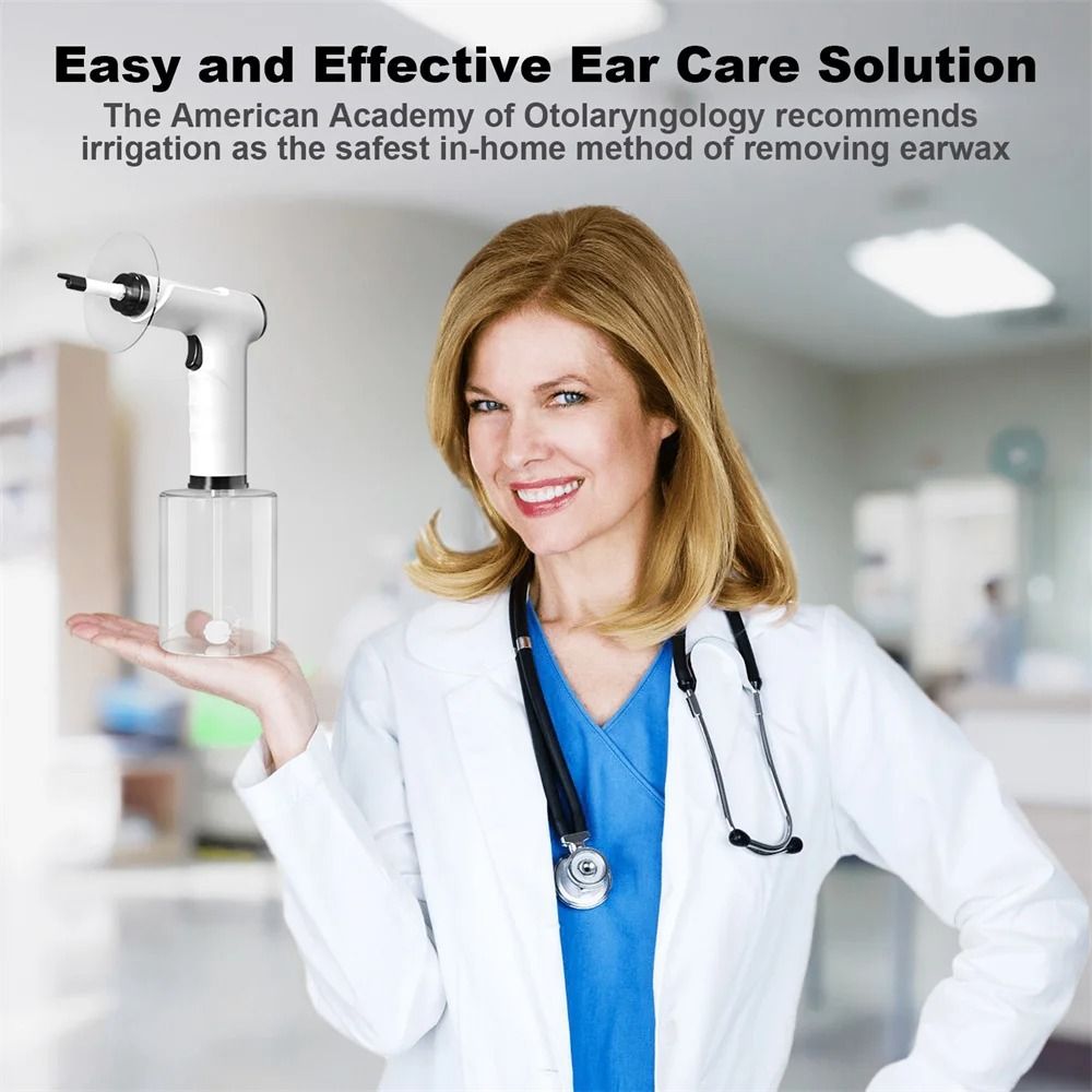 Electric Ear Cleaner Kit with Adjustable Spray – Safe Ear Wax Removal Irrigation Tool