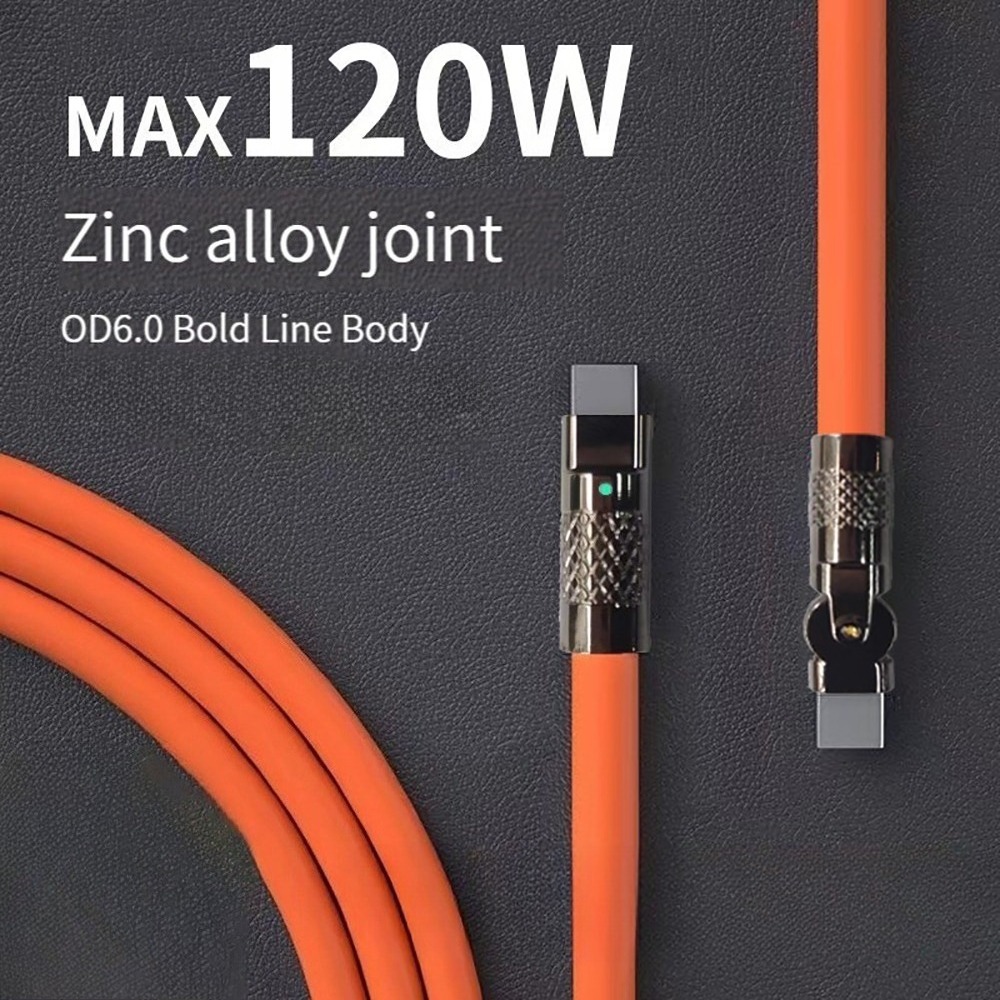 Fast Charging Type C Cable Rotation Elbow Charger Data Cord Quick Charge Wire