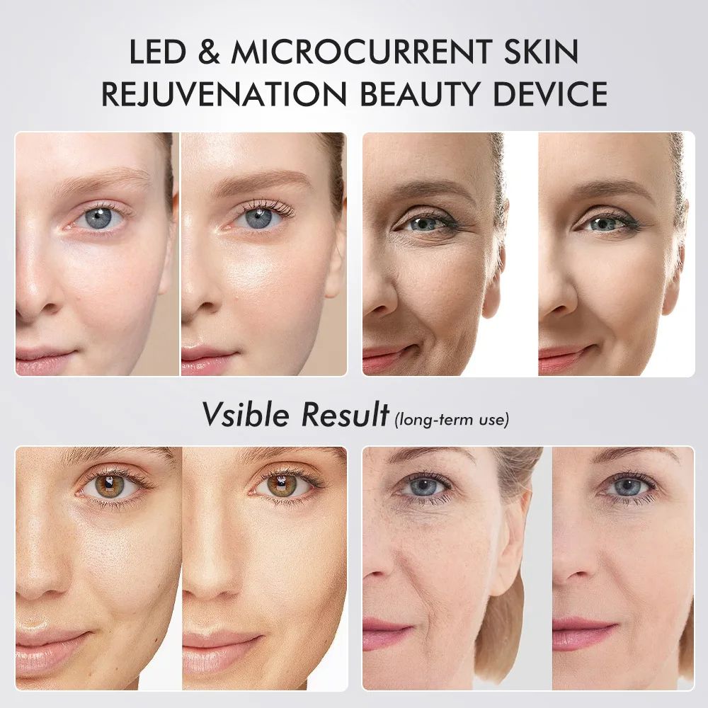 6 in 1 Age Booster Skin Care Facial Device, Glow Booster Beauty Tool with Microcurrent Lift & Anti-Aging Face Care