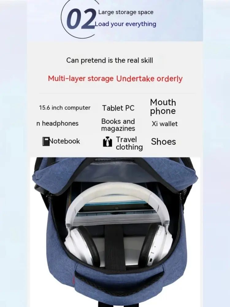 Large Capacity Travel & College Backpack with Laptop Pocket