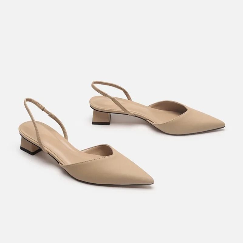 Elegant Pointed Toe Slingback High Heels for Office and Career