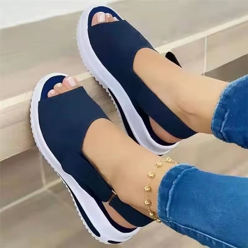 Womens Summer Peep Toe Lightweight Sandals with Breathable Non-Slip Sole