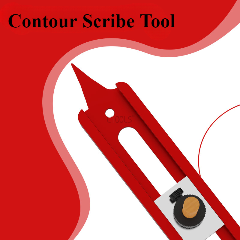 300mm Premium Contour Gauge Scribe Tool, Adjustable Pencil Holder, Locking Profile Scribing Ruler for Woodworking