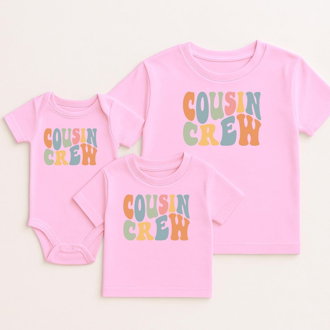 Cousin Crew Shirts Matching Family Graphic Tees Kids Baby Reunion Outfit Set