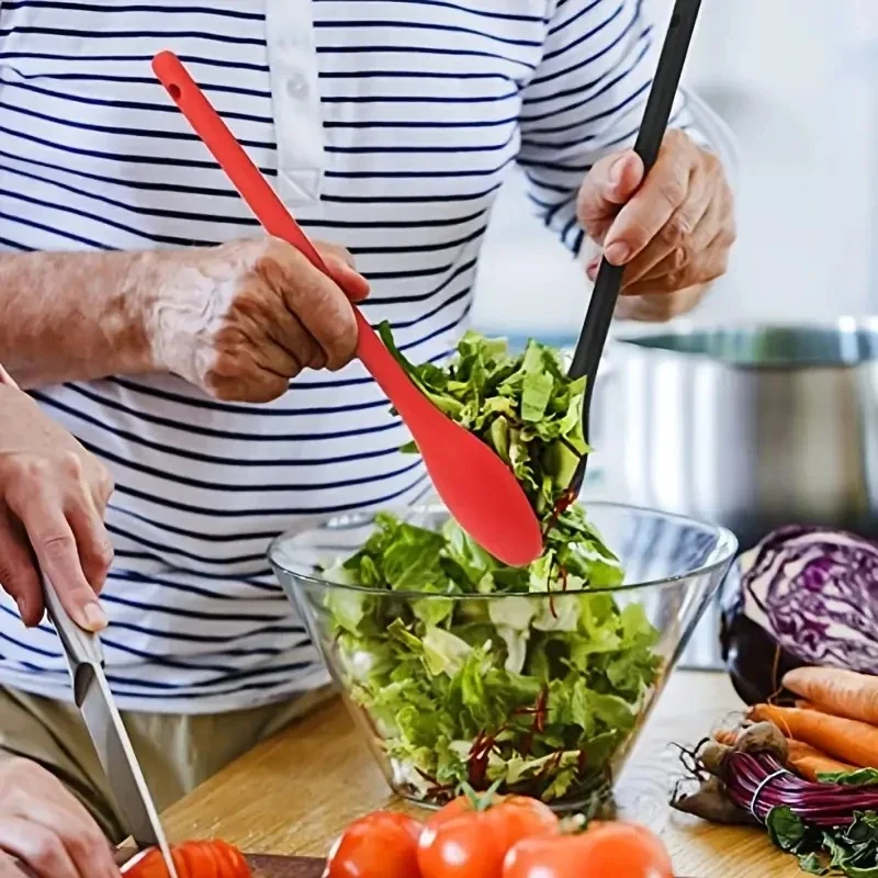 Silicone Mixing Spoon Long Handle Nonstick Serving Spoon