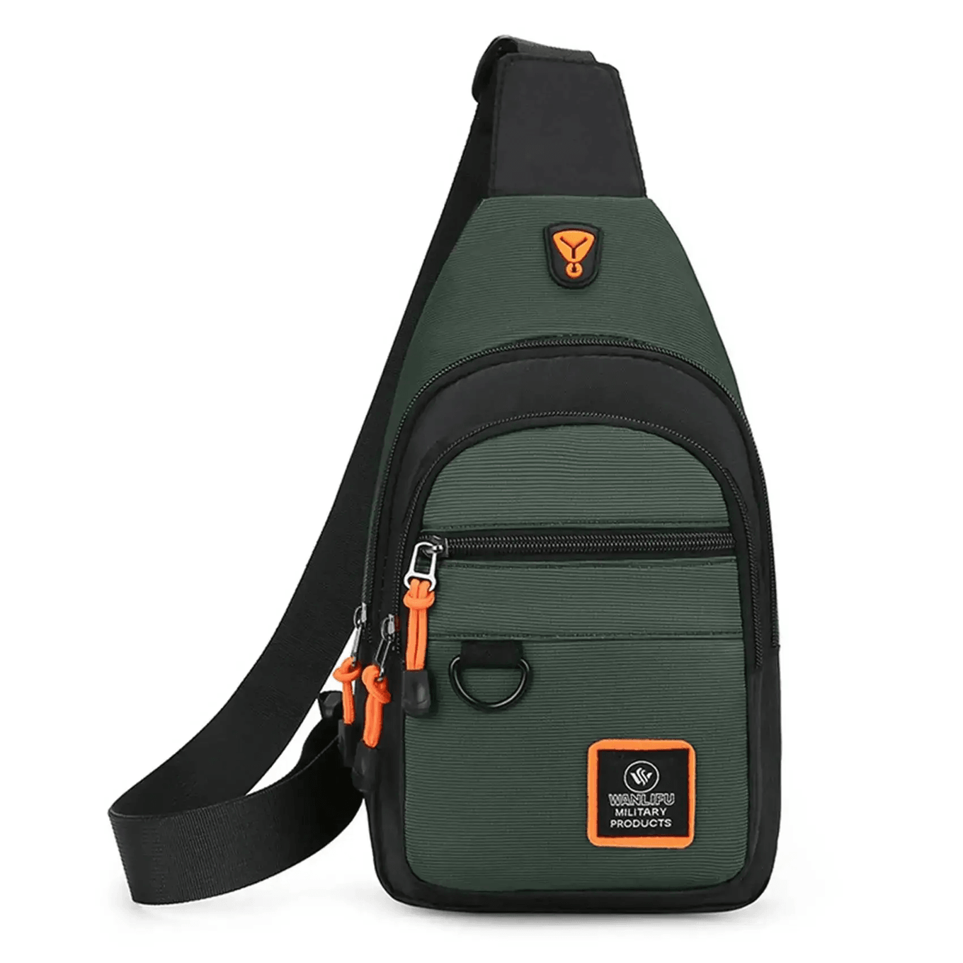 Mens Crossbody Shoulder Bag Multi Layer Business Chest Bag