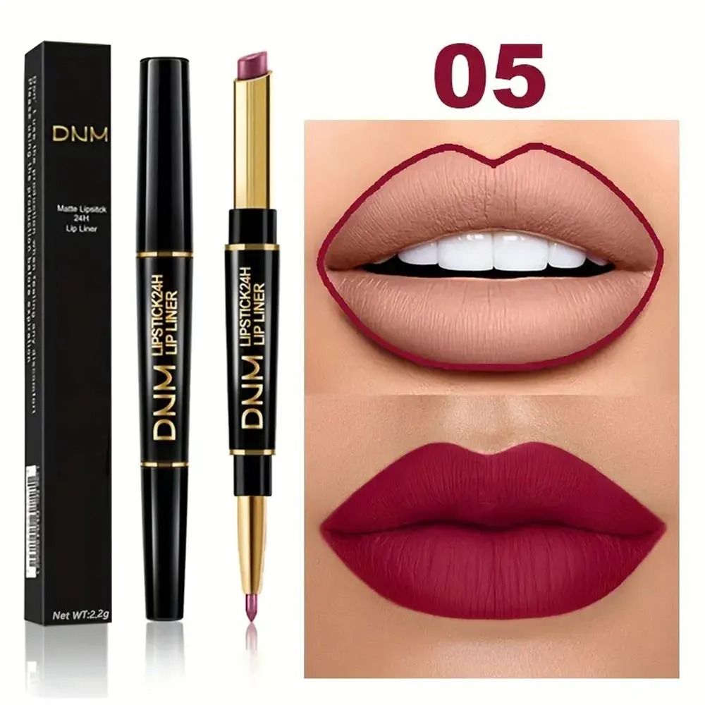 Double Ended Lipstick and Lip Liner Waterproof Long Lasting