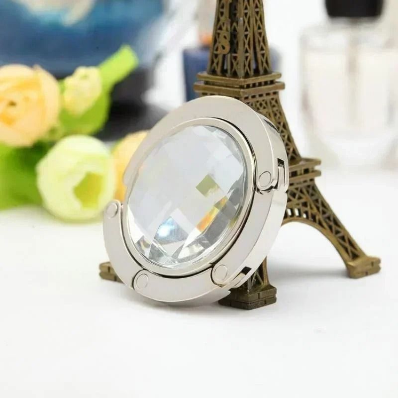 Foldable Crystal Purse Hook and Table Bag Holder
