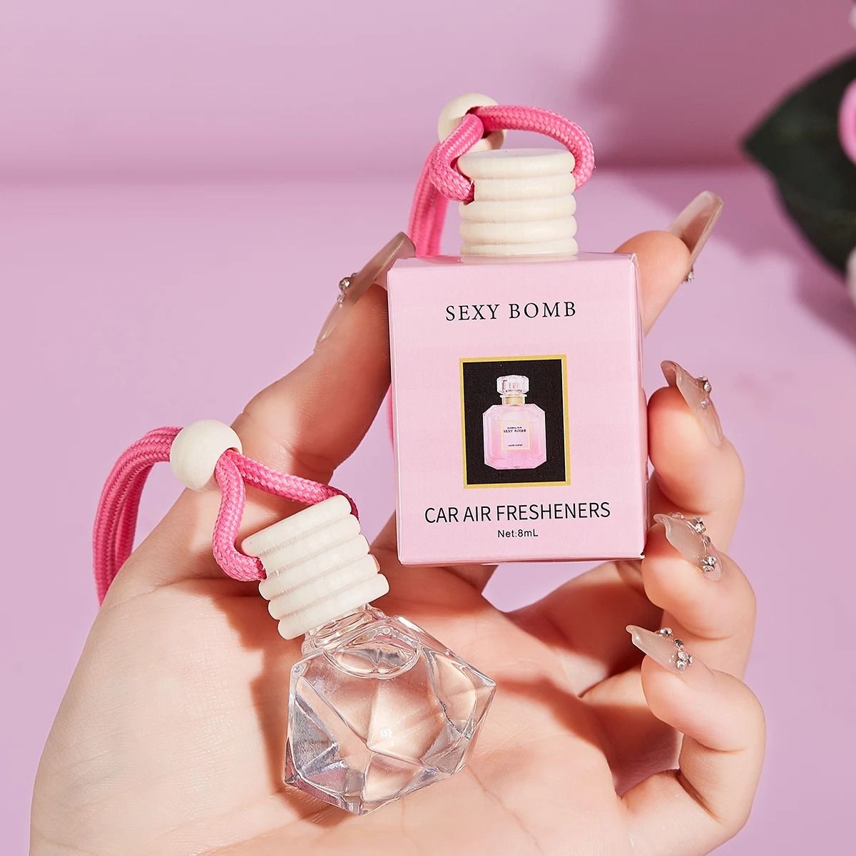 Pink Car Fragrance Pendant Air Freshener