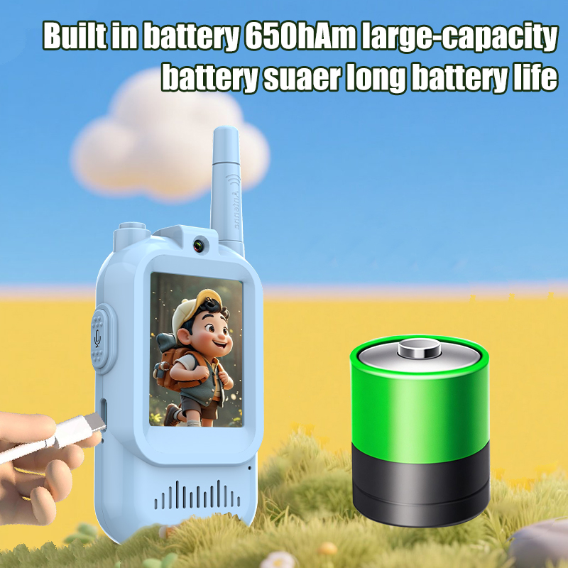Interactive Kids Video Walkie Talkies Rechargeable with HD Screen & Voice Changer