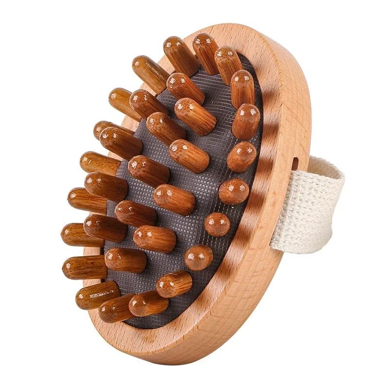2 In 1 Natural Bristle Dry Skin Body Massage Brush