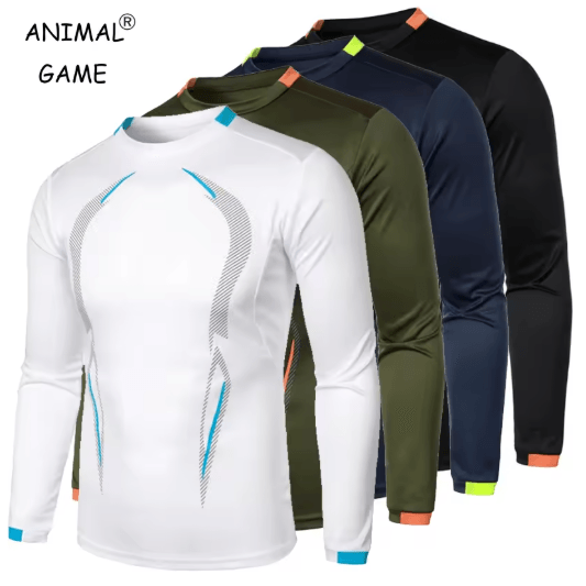Mens Sports Training Long Sleeve T Shirt Quick Dry Lightweight Breathable Oversized Tee