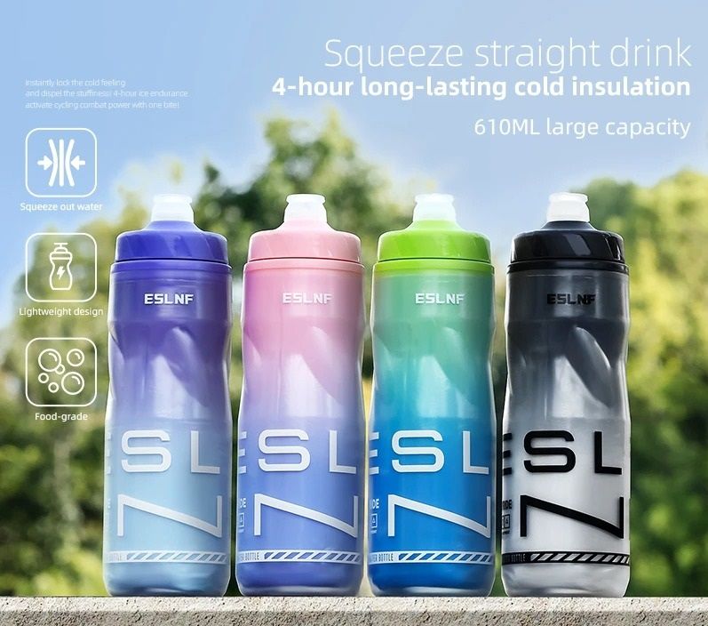 Large Capacity Insulated Bicycle Water Bottle for Road and MTB Riding