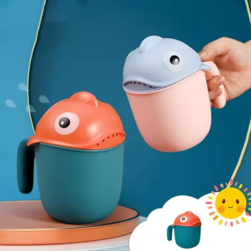 Cute Baby Cartoon Shampoo Cups, Fun Bath Toys, Splash Proof Bathroom Accessories