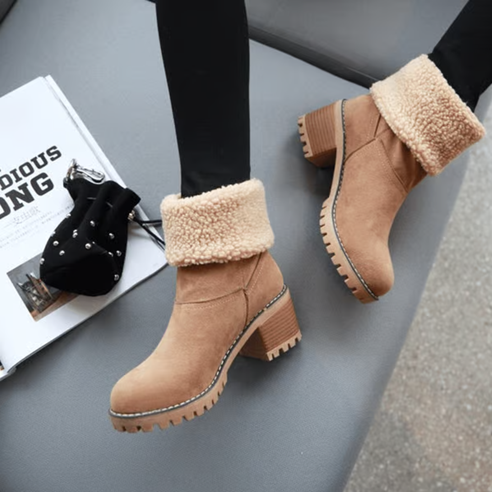 Winter Boots With Heels and Fur