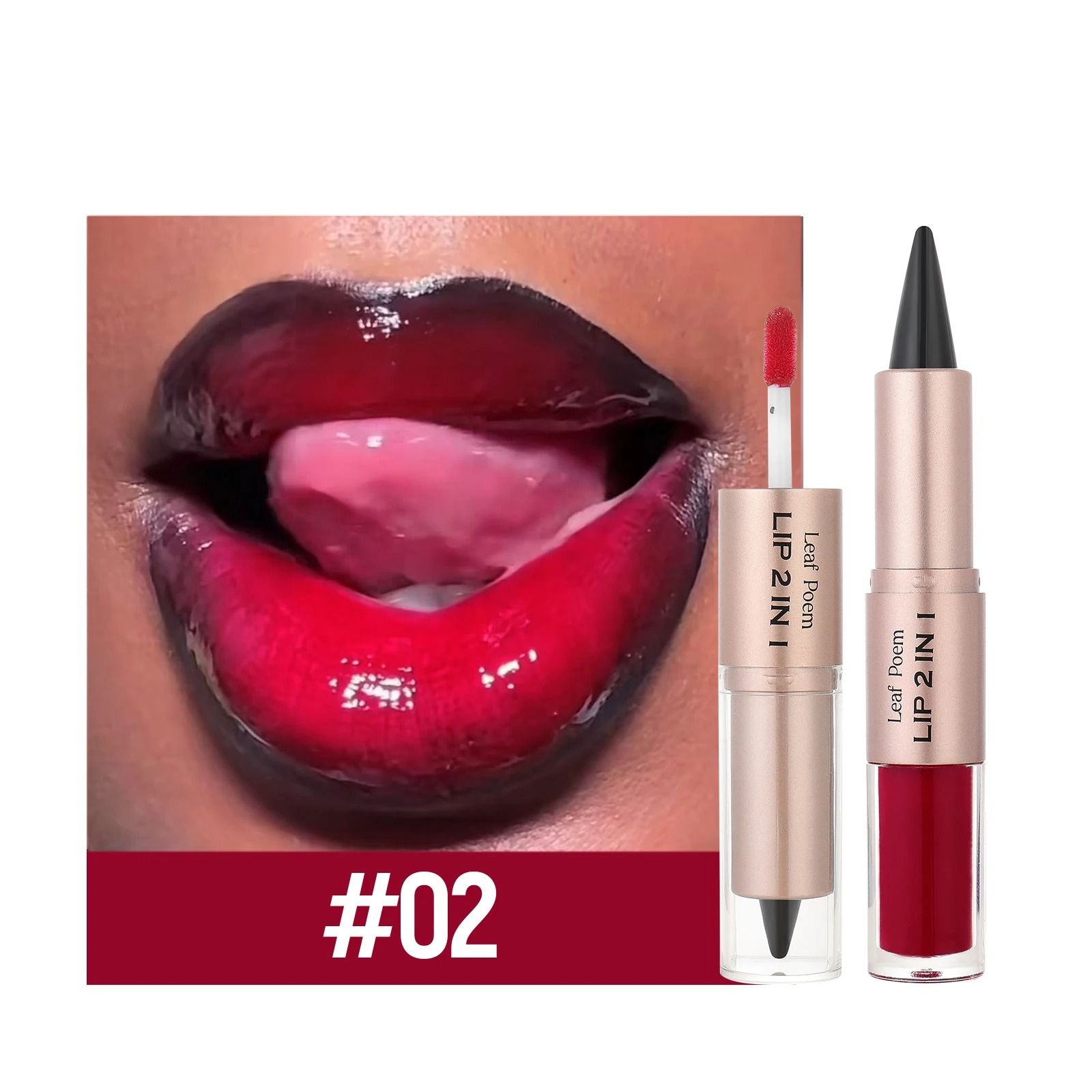 2-in-1 Plumping Lip Contour & Glaze | Double-Head Crystal Lip Gloss Set