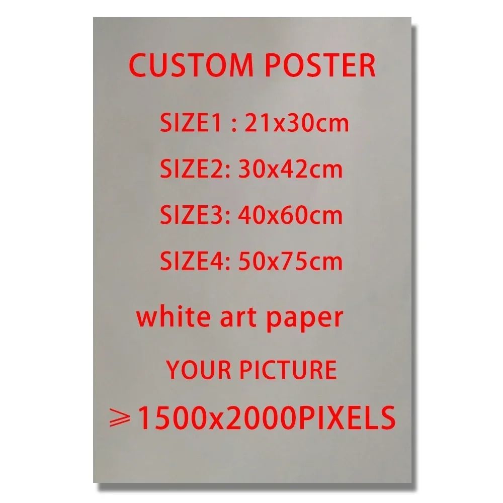 Custom Matte White Art Paper Poster | Personalized Anime, Game & Pet Portraits
