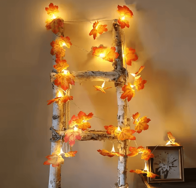 Maple Leaf LED Fall String Lights