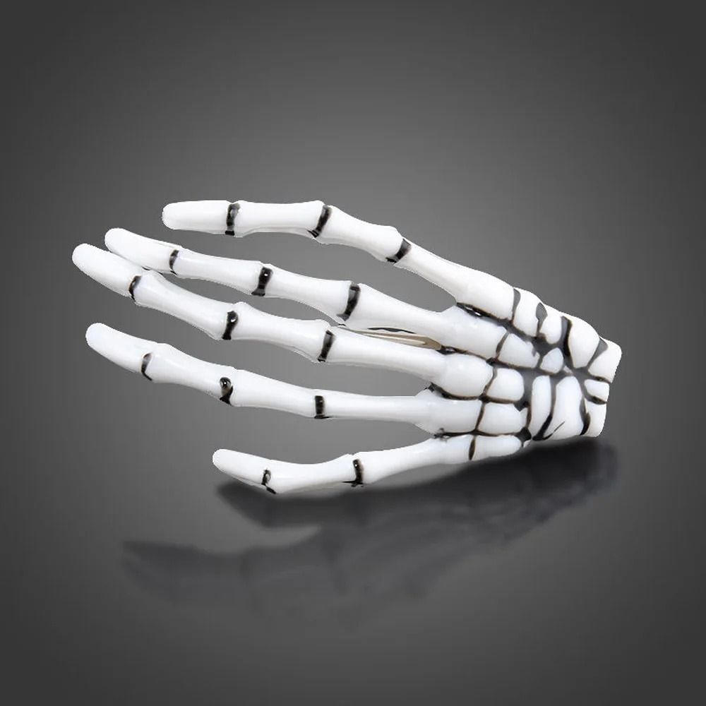 Skull Hand Bone Hairpin Set – 2-Piece Ghost Skeleton Gripper Hair Clips