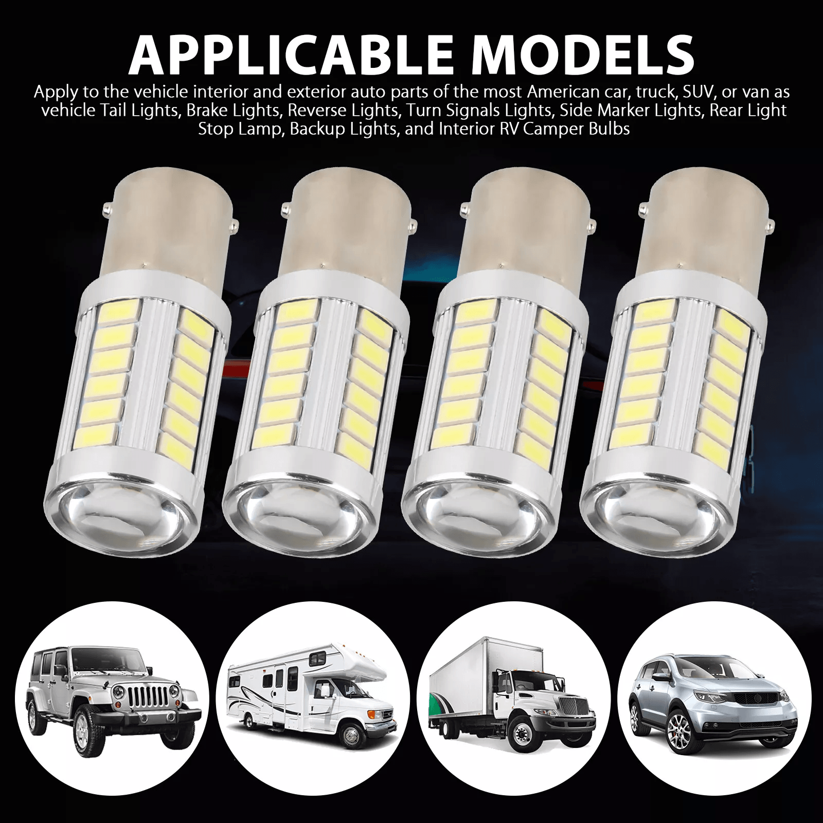LED Bulbs for Tail, Brake, Reverse & Turn Signal Lights