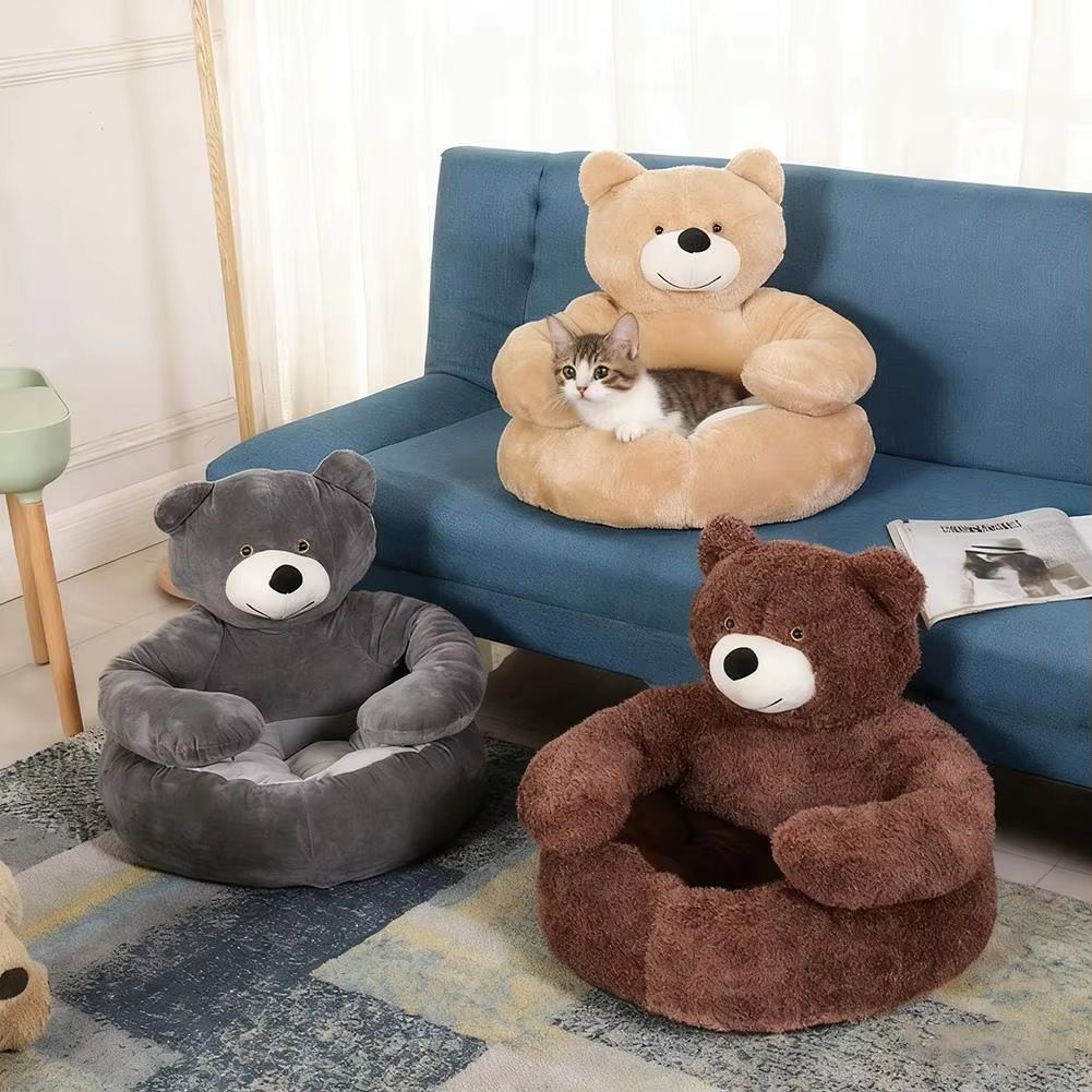 CozyBear Plush Pet Bed with Removable Washable Mat (Four Seasons Dog & Cat Sleeping Pad)