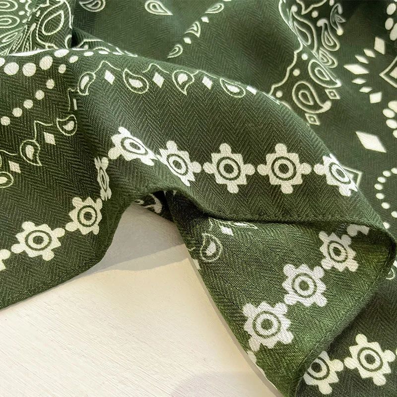 Floral Print Cotton Bandana Scarf