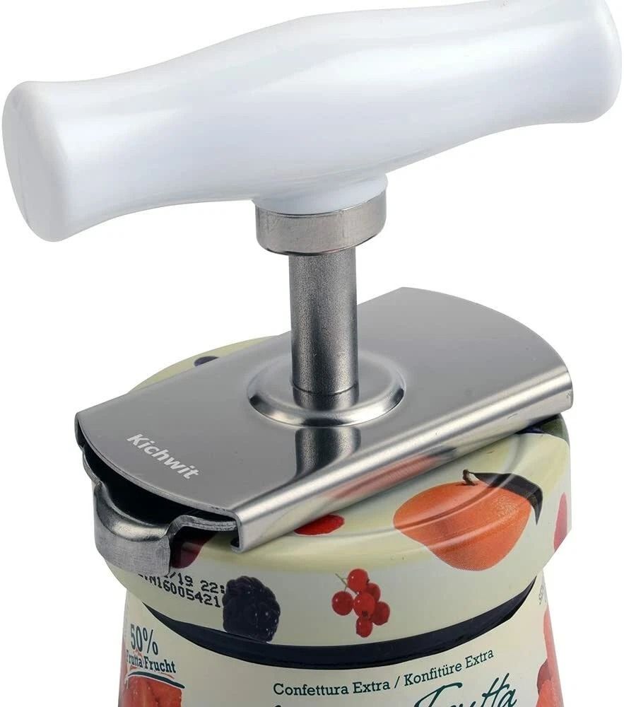 Easy Grip Adjustable Bottle Opener, Stainless Steel Jar Lid Remover, Twist Off Can Tool