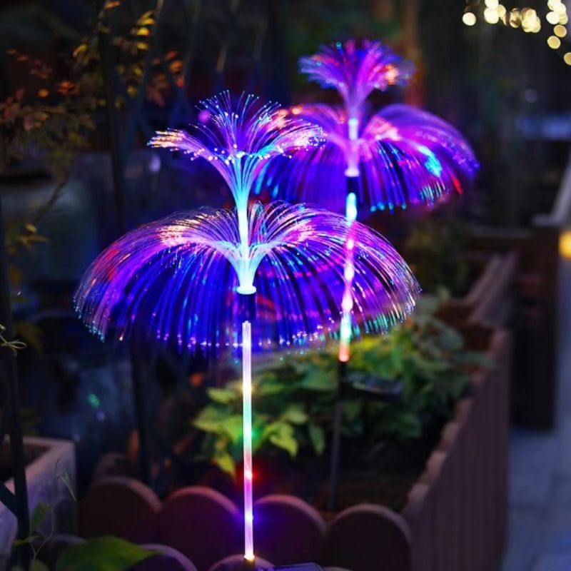 7 Color Changing Solar Jellyfish Garden Lights Waterproof LED Outdoor Pathway Decor