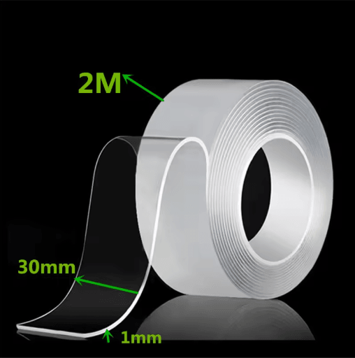 Reusable Nano Tape Double Sided Adhesive 1 to 5M Transparent Waterproof and Cleanable Mounting Tape