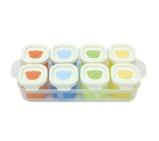 9pcs Silicone Food Storage Containers with Lids Reusable Leak Proof Snack and Meal Prep Set