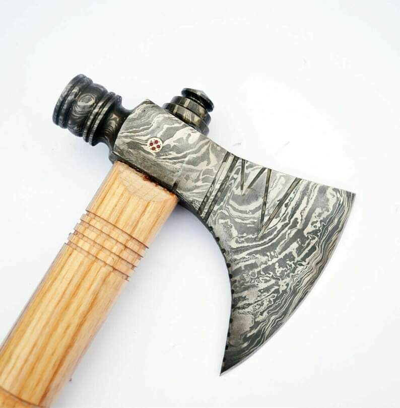 hunting axe, viking axe, with rose wood,wedding gifts for him, anniversary gifts for her, gifts for him, camping axes