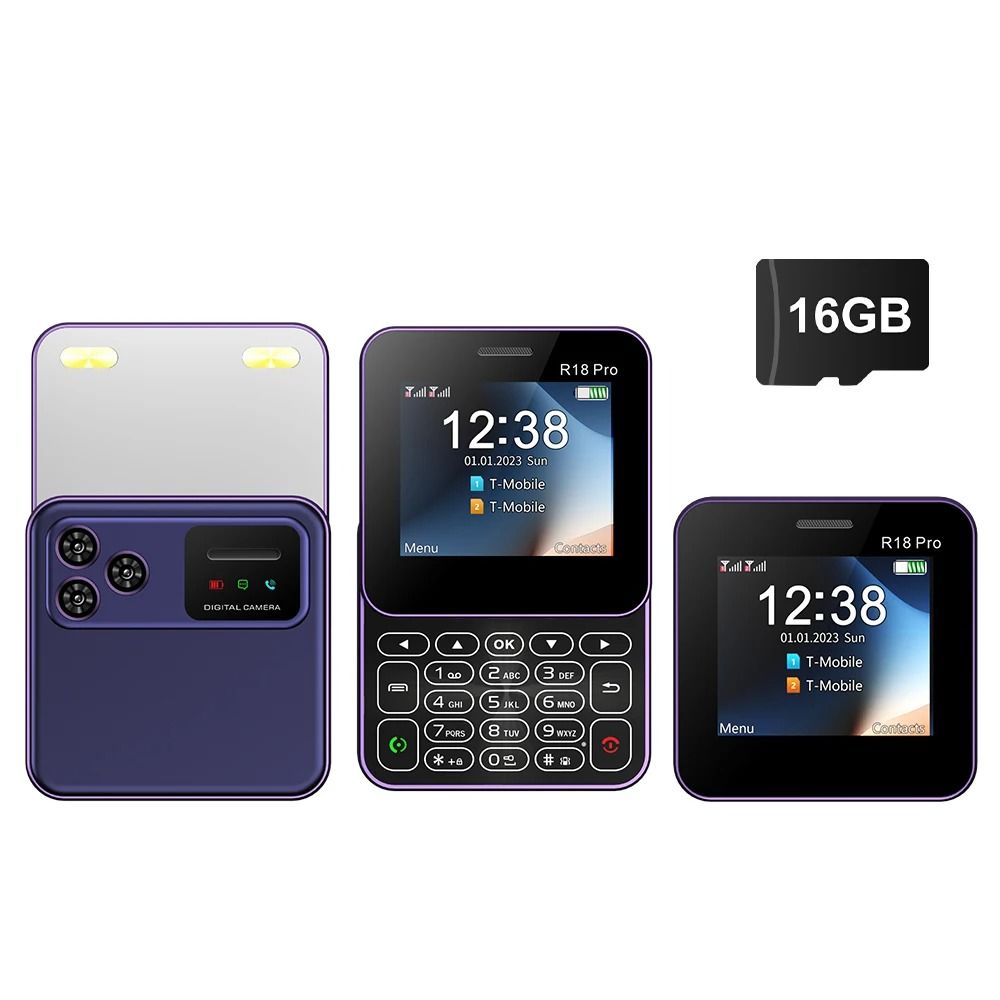 Mini Slider Phone with Rotating Screen Dual SIM Flashlight and Magic Voice Feature