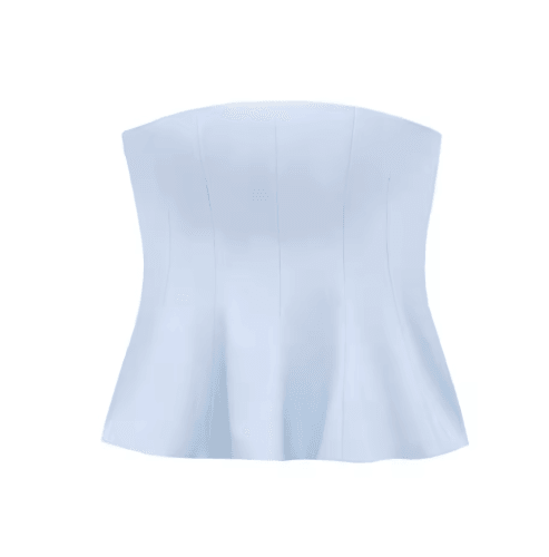 KONDALA Butter Yellow Strapless Ruffle Cami Y2K Summer Streetwear Top