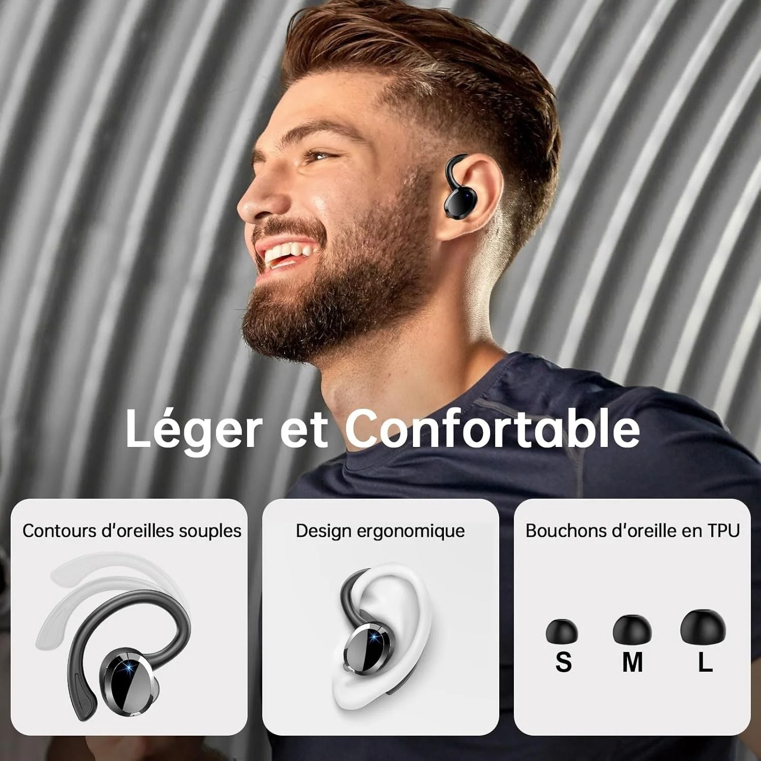 Wireless Bluetooth 5.3 Earbuds with Noise Cancelling Mic and 40H Playback