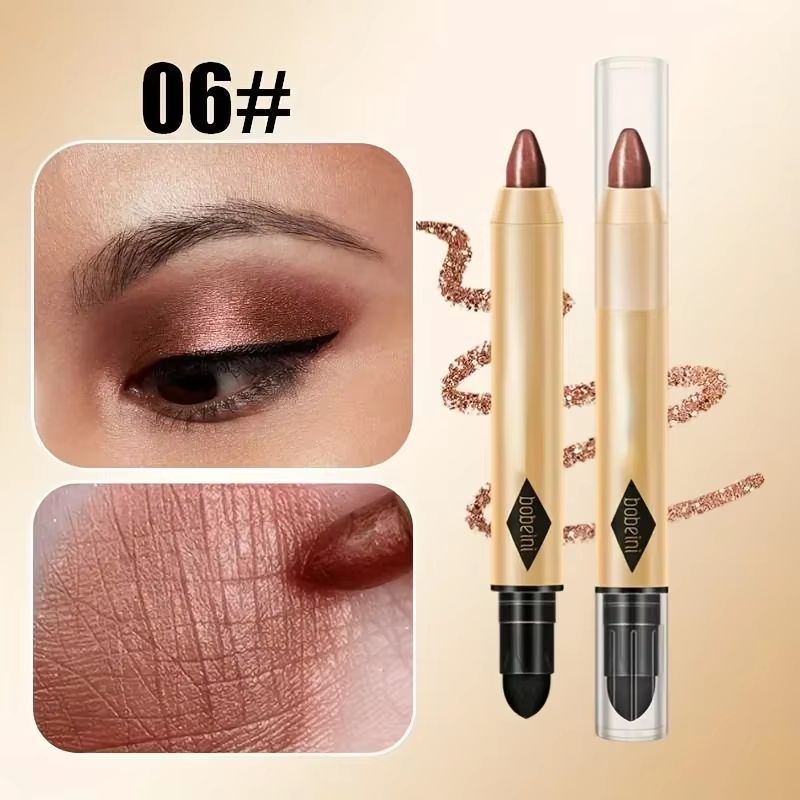 Double Head Metallic Eyeshadow Stick Diamond Shimmer Highlighter Pencil