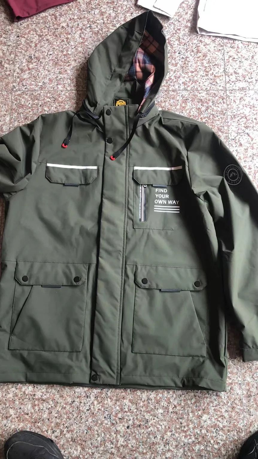 Mens Casual Waterproof Windbreaker Hooded Soft Shell Winter Jacket