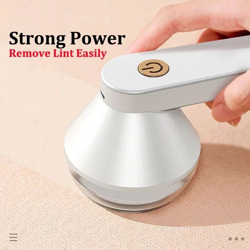 Electric Lint Remover & Hairball Trimmer USB Rechargeable Portable Fabric Shaver with Blades